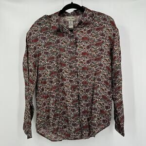 Jonathan Martin Women’s Size S Silk Paisley Top Vintage 80s Classic Secretary